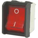 APEM DPST On-Off On-Off Rocker Switch Panel Melamine Housing 16A 250V AC Red Actuator 2600 Series 2641SLP/2A23621L220
