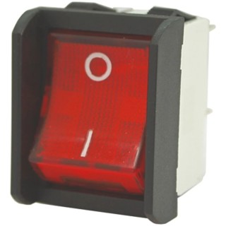 APEM DPST On-Off On-Off Rocker Switch Panel Melamine Housing 16A 250V AC Red Actuator 2600 Series 2641SLP/2A23621L220