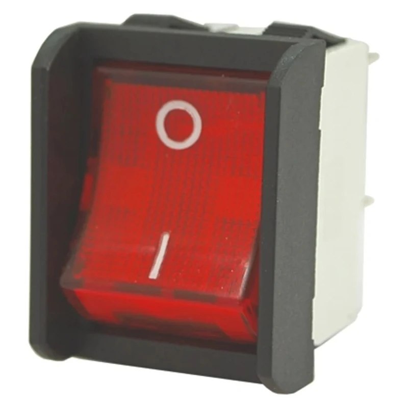 APEM DPST On-Off On-Off Rocker Switch Panel Melamine Housing 16A 250V AC Red Actuator 2600 Series 2641SLP/2A23621L220