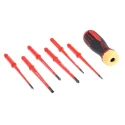 Bahco Pozidriv Interchangeable Insulated Screwdriver Set, 7-Piece 808062