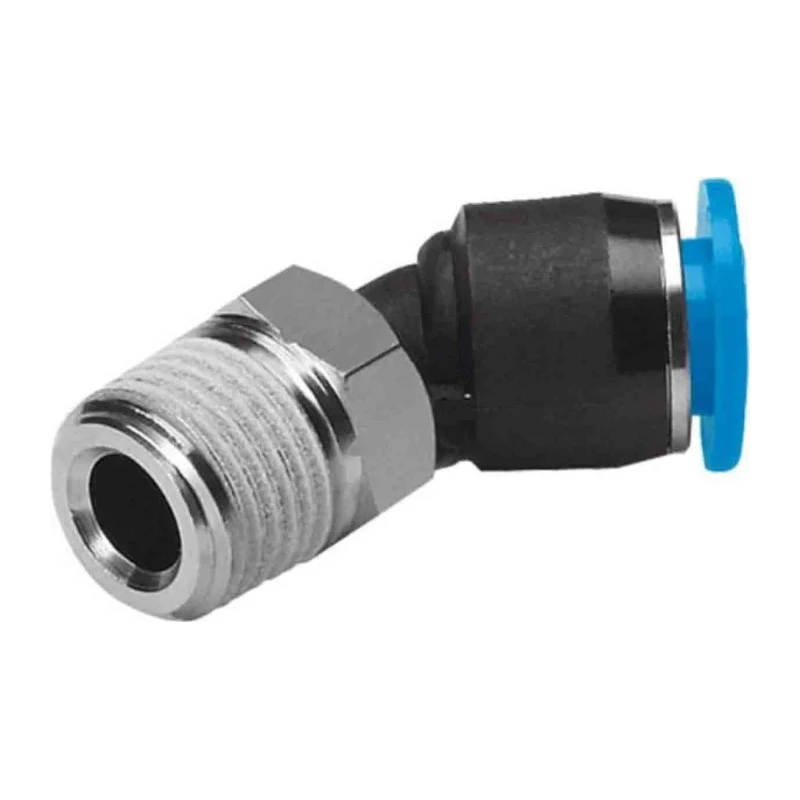 Festo Pneumatic Fitting Polybutylene Push-in Tube Connector Male R 1/8 in Thread 6mm QSW-1/8-6