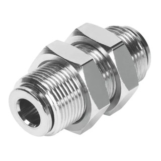 Festo Pneumatic Fitting NPQM-H-Q6-E-P10 Nickel Plated Brass Push-in 6 mm 16 bar Maximum Pressure