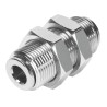 Festo Pneumatic Fitting NPQM-H-Q6-E-P10 Nickel Plated Brass Push-in 6 mm 16 bar Maximum Pressure
