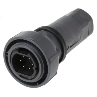 Bulgin Buccaneer 7000 Series Circular Cable Connector Plug, 6 Contacts, Male, Standard Size, IP66 IP68 PXP7010/06P/ST/0709