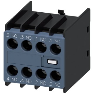 Siemens Auxiliary Contact 4 Contact 2 NC/2 NO Snap-On Mount 10 A 690 V 3RH2911-1FA22-0MA0