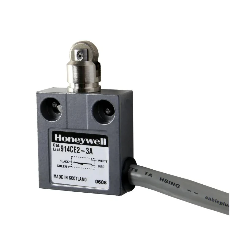 Honeywell 914CE Series Roller Plunger Limit Switch, SPDT Contact, IP66/IP67/IP68, Die Cast Zinc Housing, 250V AC 914CE2-3A