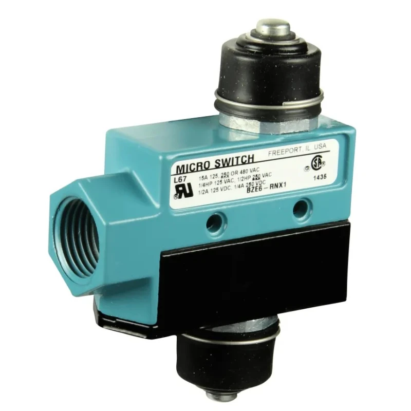 Honeywell Technologies Plunger Limit Switch SPDT IP66 Die Cast Zinc Housing 600V 15A BZE6