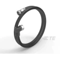 TE Connectivity RF Coaxial Cable 50 Ω 1 m Length Black Polyethylene Jacket Copper Conductor 2081976-1