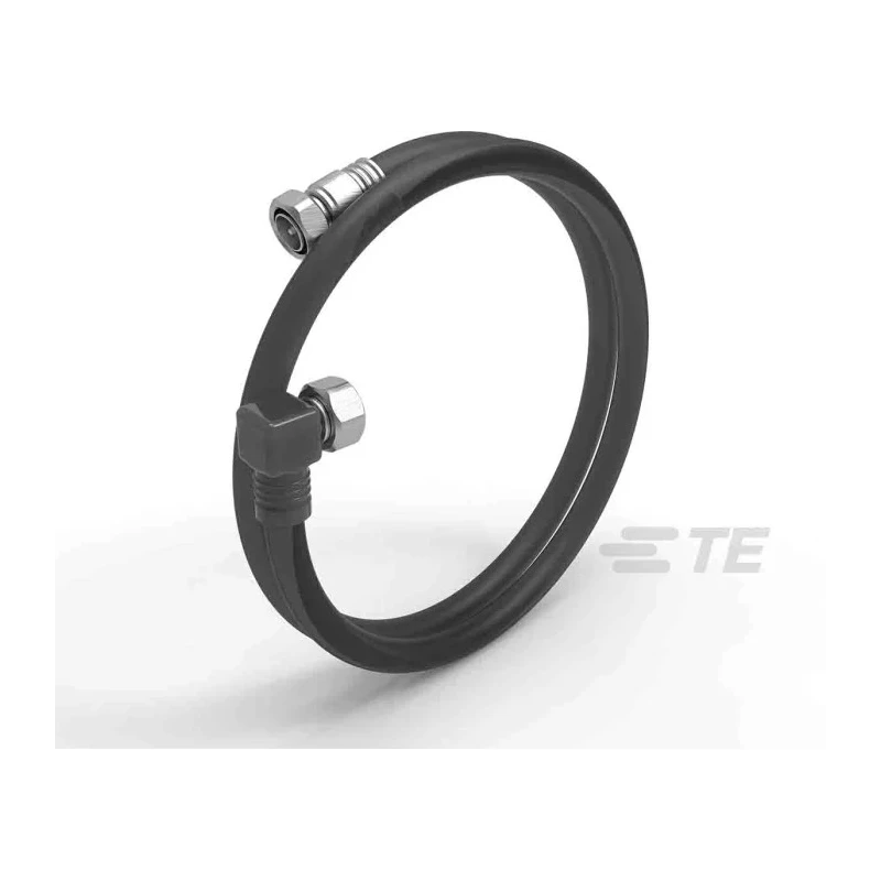 TE Connectivity RF Coaxial Cable 50 Ω 1 m Length Black Polyethylene Jacket Copper Conductor 2081976-1