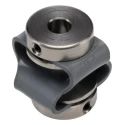 Huco Steel Flexible Coupler 27 mm Diameter, 27 mm Length, 6 mm Bore A & B, Set Screw Style, Flex-P Series 047.10.2222.RS