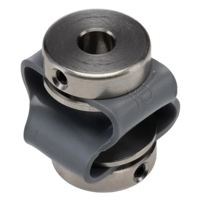Huco Steel Flexible Coupler 27 mm Diameter, 27 mm Length, 6 mm Bore A & B, Set Screw Style, Flex-P Series 047.10.2222.RS