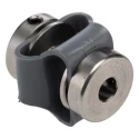 Huco Steel Flexible Coupler 27 mm Diameter, 27 mm Length, 6 mm Bore A & B, Set Screw Style, Flex-P Series 047.10.2222.RS