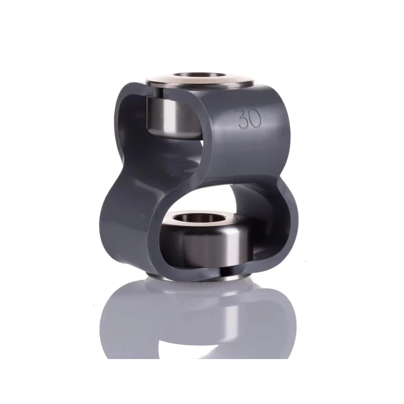 Huco Flexible Coupler 54 mm Diameter, 56 mm Length, 14 mm Bore A, 14 mm Bore B, Steel, Set Screw Style 047.30.3838.RS