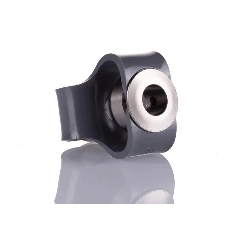 Huco Flexible Coupler 54 mm Diameter, 56 mm Length, 14 mm Bore A, 14 mm Bore B, Steel, Set Screw Style 047.30.3838.RS