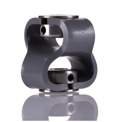 Huco Steel Flexible Coupler 56 mm Diameter, 56 mm Length, 14 mm Bore A, 14 mm Bore B 047.40.3838.RS