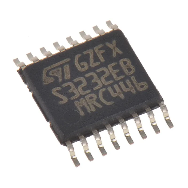 STMicroelectronics 2-Channel Line Transceiver RS232 CMOS Logic Family 3-6V Supply TSSOP 16-Pin ST3232EBTR
