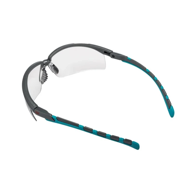 3M 2000 Safety Glasses, Anti-Fog, Anti-Scratch, Clear Polycarbonate Lens, Blue Grey Plastic Frame S2001SGAF-BGR