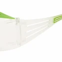 3M SecureFit Series Safety Glasses, Anti-Scratch, Anti-Fog Coating, Clear Lens, Plastic Frame SF401XSGAF-GRN
