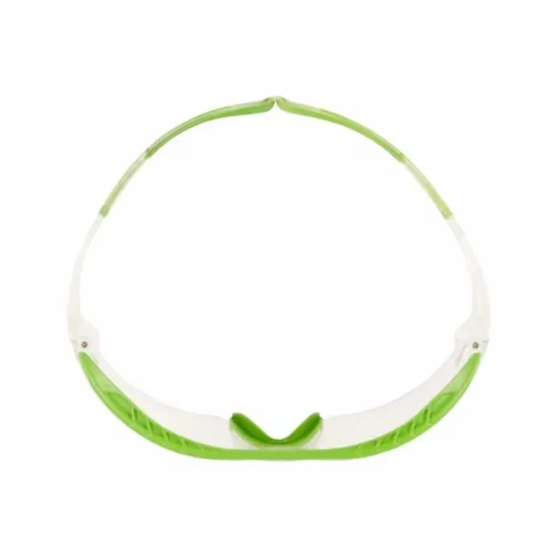 3M SecureFit Series Safety Glasses, Anti-Scratch, Anti-Fog Coating, Clear Lens, Plastic Frame SF401XSGAF-GRN