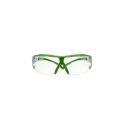 3M SecureFit Series Safety Glasses, Anti-Scratch, Anti-Fog Coating, Clear Lens, Plastic Frame SF401XSGAF-GRN