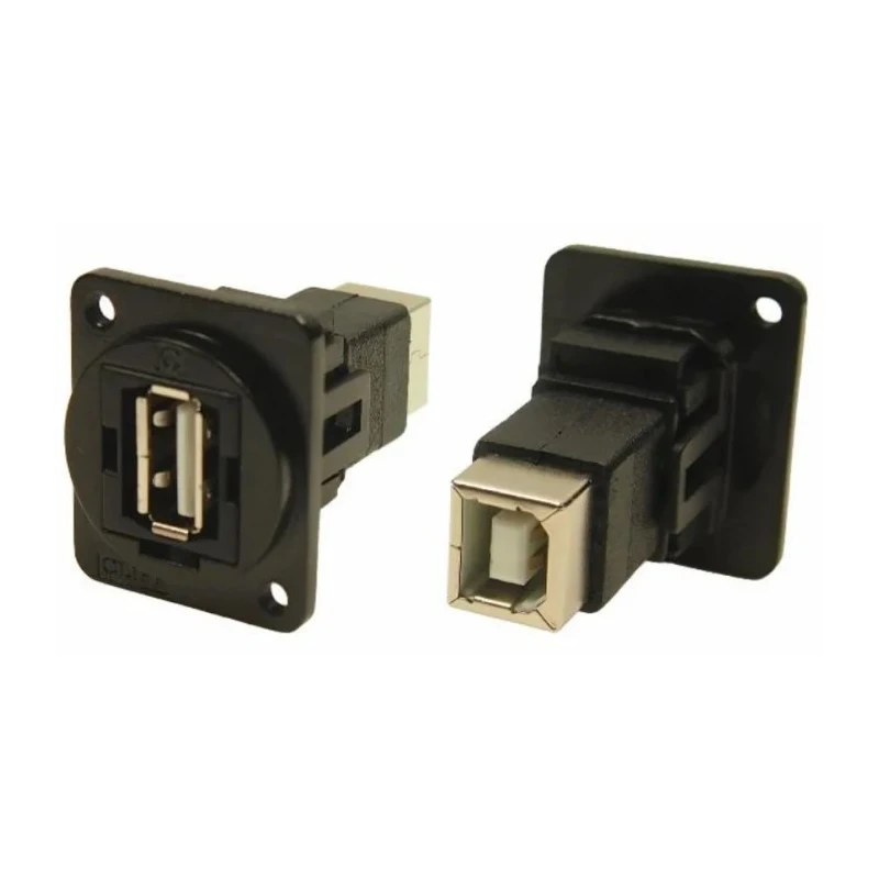 RS PRO Feedthrough USB Connector USB Type A to B Panel Mount Female 1 Port IP40 30V AC 1.5A USB 2.0 203-5576