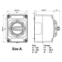 Craig & Derricott 3-Pole DIN Rail Isolator Switch IP66, 25A, 11 kW SDDR253