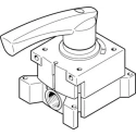Festo Rod Lever Pneumatic Manual Control Valve, G 1/4 Port Size, Die Cast Aluminium Body, 8 bar Pressure VHER-H-B43C-G14