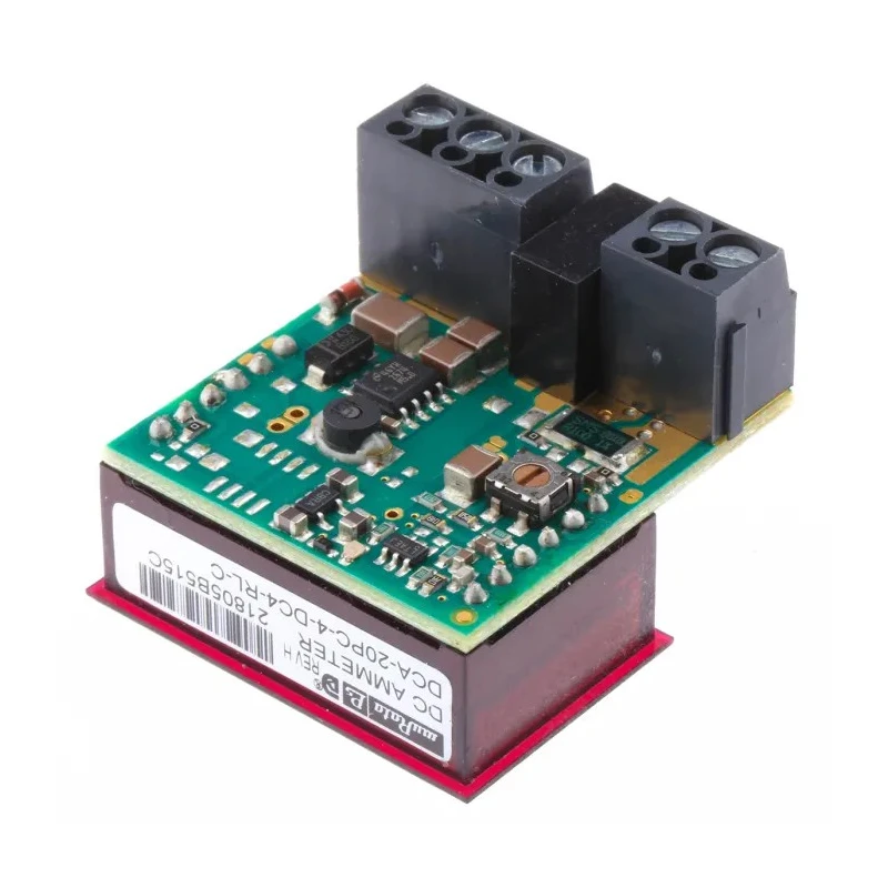 Murata Power Solutions Digital Ammeter 19.99 A DC, 0.88 in x 1.38 in Cutout, 0.15 % Accuracy, DCA-20PC-4-DC4-RL-C