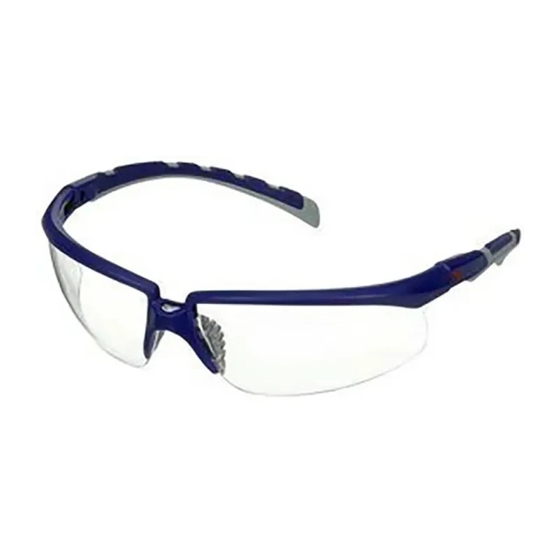 3M Safety Glasses with Anti-Scratch, UV Protection, Anti-Fog Coating, Clear Polycarbonate Lens, Blue Grey S2001ASP-BLU