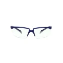 3M Safety Glasses with Anti-Scratch, UV Protection, Anti-Fog Coating, Clear Polycarbonate Lens, Blue Grey S2001ASP-BLU