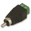 RS PRO Black Straight Cable RCA Plug, Nickel Plated 810-4608