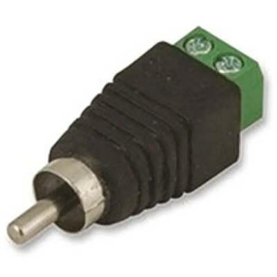 RS PRO Black Straight Cable RCA Plug, Nickel Plated 810-4608