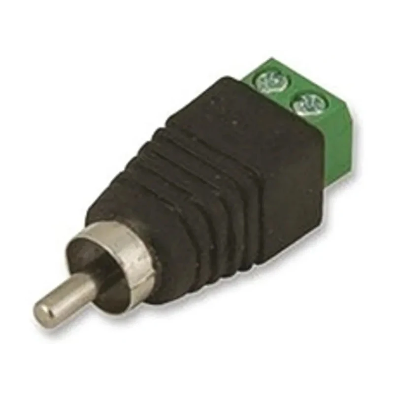 RS PRO Black Straight Cable RCA Plug, Nickel Plated 810-4608
