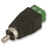 RS PRO Black Straight Cable RCA Plug, Nickel Plated 810-4608