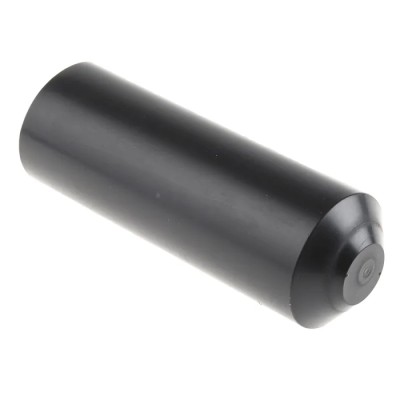 3M Polyolefin Heat Shrink Boot End Cap 10 mm Black with Adhesive Backing SKE25