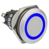 EAO 82 Series Illuminated Push Button Switch, Momentary, Panel Mount, 22 mm Cutout, SPDT, Blue LED, IP65 IP67 82-6551.1126