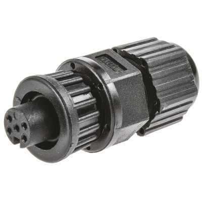 Amphenol Industrial Circular Connector, 5 Contacts, Panel Mount, Miniature Socket, Female, IP67, 2A, 500V AU-05BFFA-LL7001