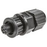Amphenol Industrial Circular Connector, 5 Contacts, Panel Mount, Miniature Socket, Female, IP67, 2A, 500V AU-05BFFA-LL7001