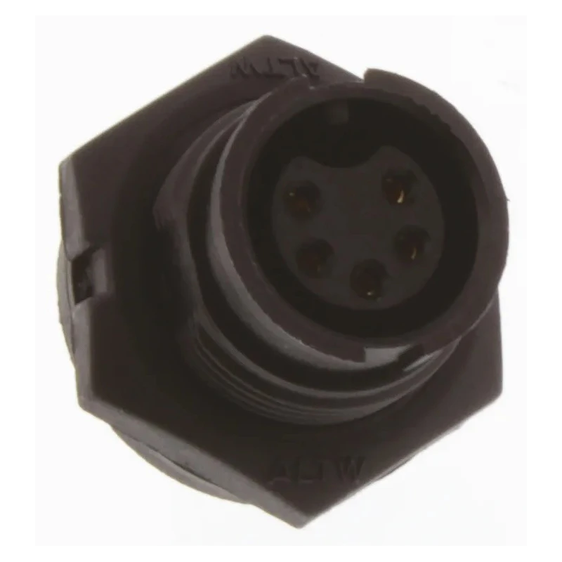 Amphenol Industrial Industrial Circular Connector Panel Mount 5 Contacts 5A 500V Nylon Housing Socket BD-05PMFS-LC7001