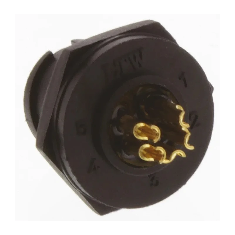 Amphenol Industrial Industrial Circular Connector Panel Mount 5 Contacts 5A 500V Nylon Housing Socket BD-05PMFS-LC7001