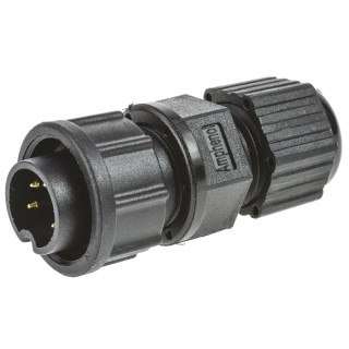 Amphenol Industrial Circular Connector Panel Mount Plug Male 5 Contacts 500V 5A IP67 Nylon Housing BD-05BFMA-LL7001