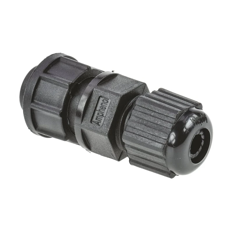 Amphenol Industrial Circular Connector Panel Mount Plug Male 5 Contacts 500V 5A IP67 Nylon Housing BD-05BFMA-LL7001