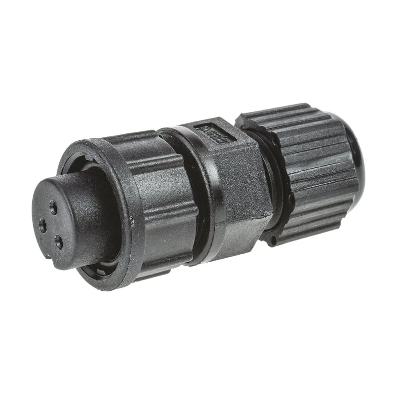 Amphenol Industrial Circular Connector Cable Mount Socket Female 3 Contacts IP67 500V 5A Nylon BD-03BFFA-LL7001