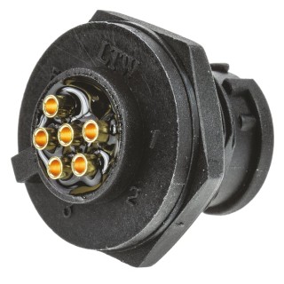Amphenol Industrial Industrial Circular Connector 6 Contacts Panel Mount Threaded Mount Plug 500V 5A BD-06PMMS-LC7001