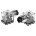 RS PRO ME-309/SL 3+E DIN 43650 A Solenoid Valve Connector Female Indicator Light, 10A, 250V AC, Transparent, IP65 811-8336