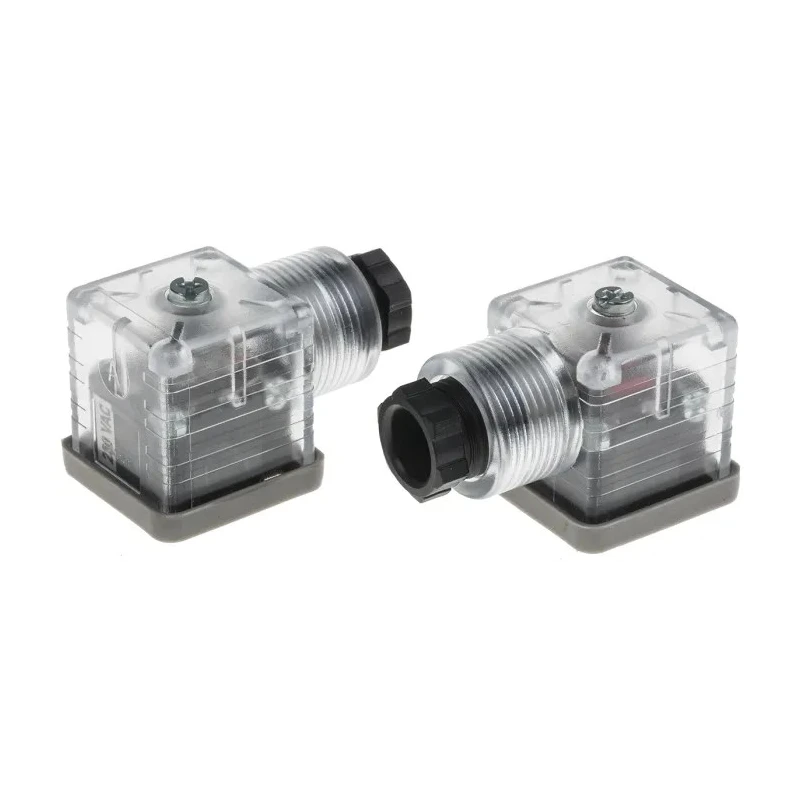 RS PRO ME-309/SL 3+E DIN 43650 A Solenoid Valve Connector Female Indicator Light, 10A, 250V AC, Transparent, IP65 811-8336
