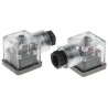 RS PRO ME-309/SL 3+E DIN 43650 A Solenoid Valve Connector Female Indicator Light, 10A, 250V AC, Transparent, IP65 811-8336