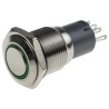 RS PRO Illuminated Push Button Switch, Latching, Panel Mount, 16 mm Cutout, SPDT, Green LED, IP65 IP67, 250 V ac 811-8405
