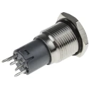 RS PRO Illuminated Push Button Switch, Latching, Panel Mount, 16 mm Cutout, SPDT, Green LED, IP65 IP67, 250 V ac 811-8405