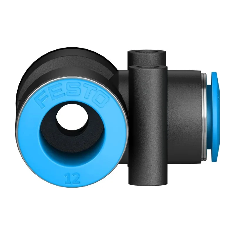 Festo Pneumatic Tee Tube-to-Tube Adapter Push-in Fitting 12 mm to 10 mm QST-12-10-20